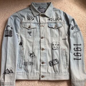 Brooklyn Cloth Light Blue Graphic Denim Jacket